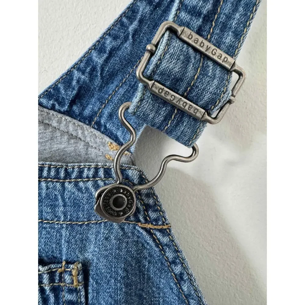 Gap Baby Toddler Lined Denim Overalls Jeans Blue Size 18-24 months